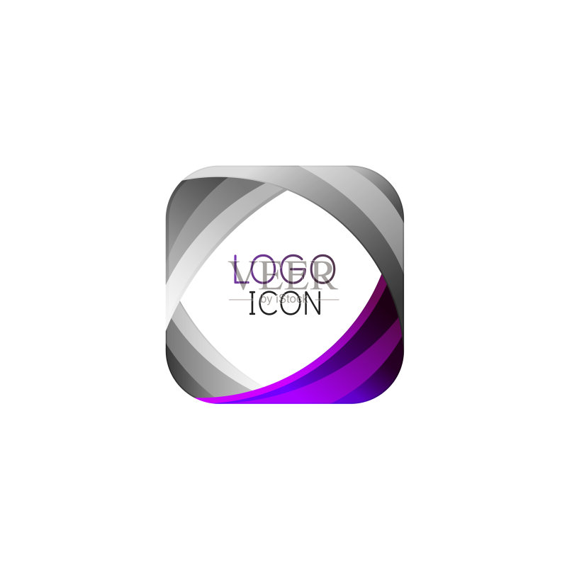 商业时尚几何方形Logo设计图标素材