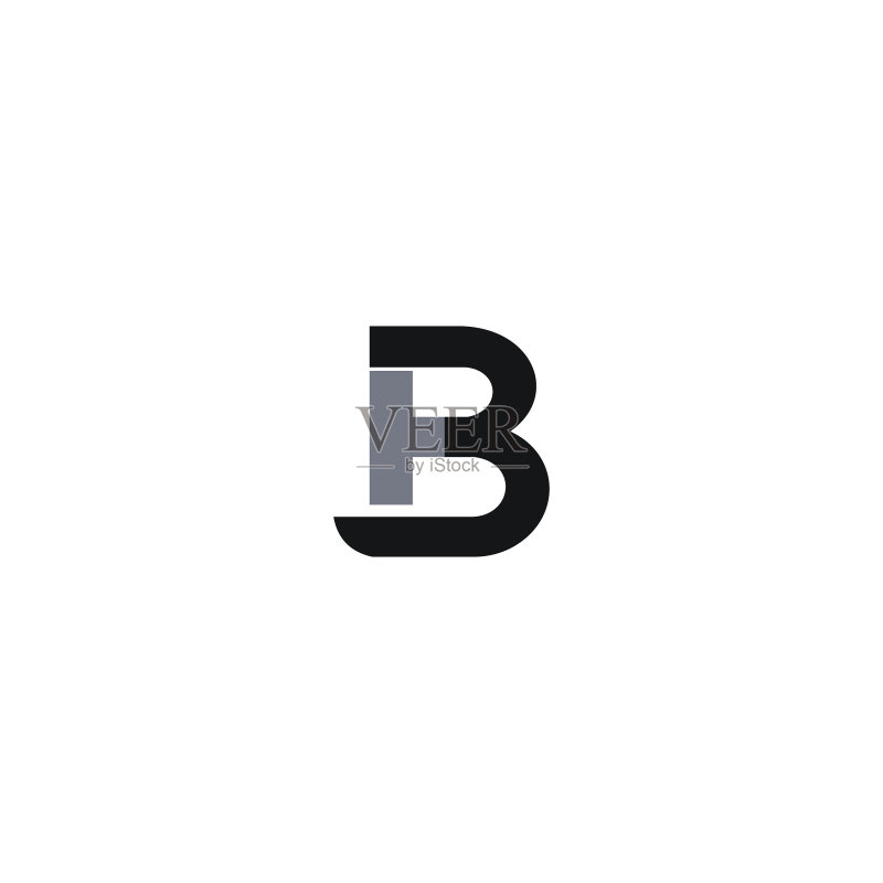 字母BH或HB标志设计模板图标素材