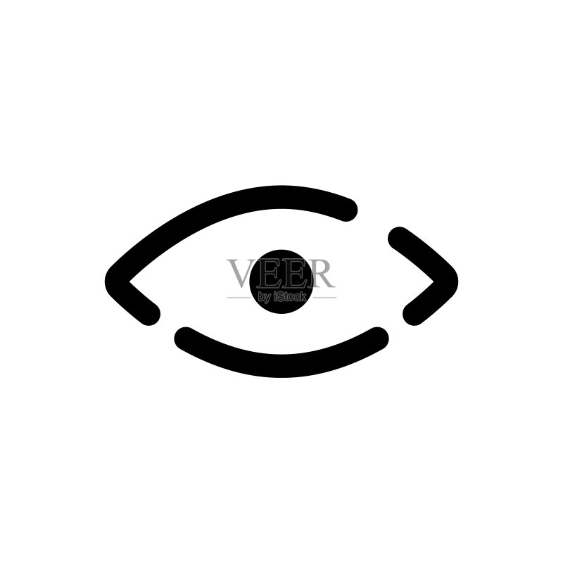 眼睛logo,程式化人眼的粗线条艺术图标图标素材