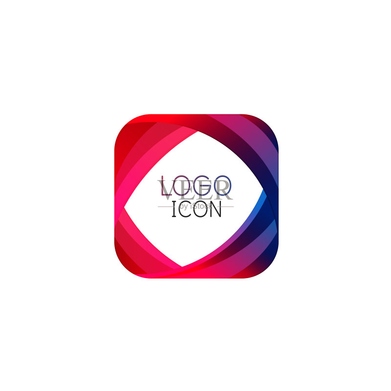 商业时尚几何方形Logo设计图标素材