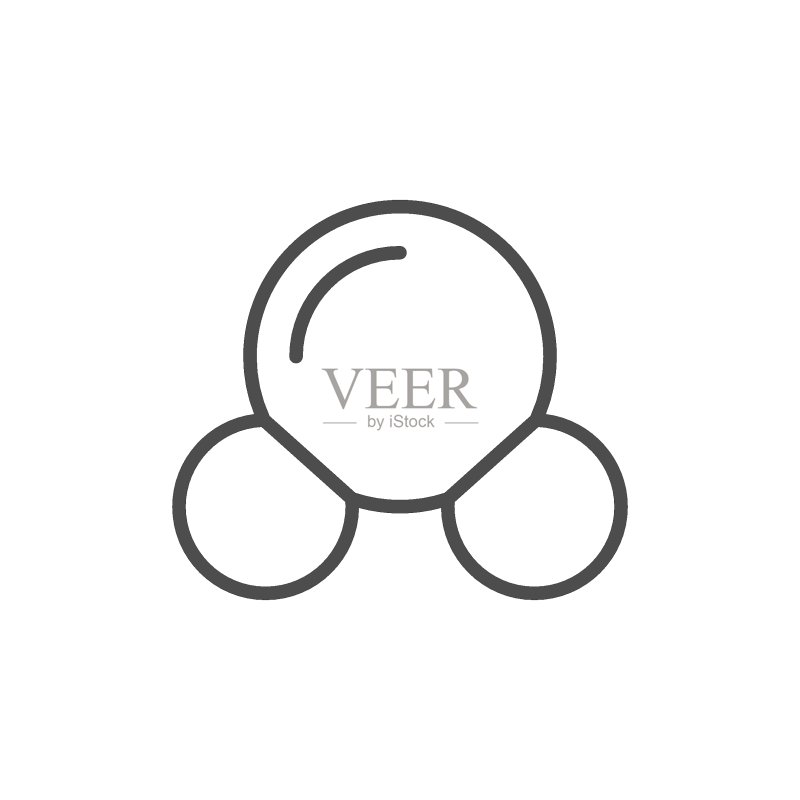 分子结构线条轮廓图标图标素材