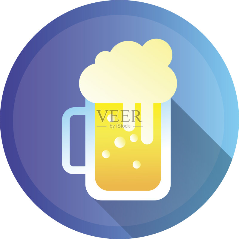 啤酒罐精细风格图标图标素材