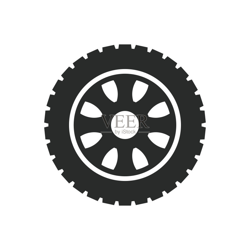 汽车车轮图标矢量设计图标素材