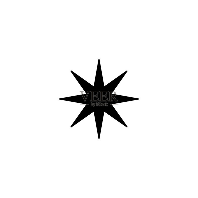 八角星矢量图标图标素材