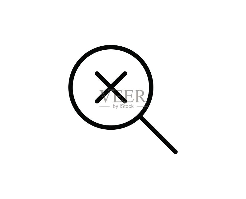 放大镜线条图标图标素材