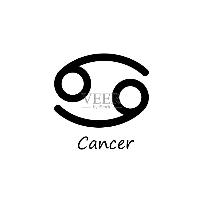 癌症图标:十二生肖黑色线条符号图标素材