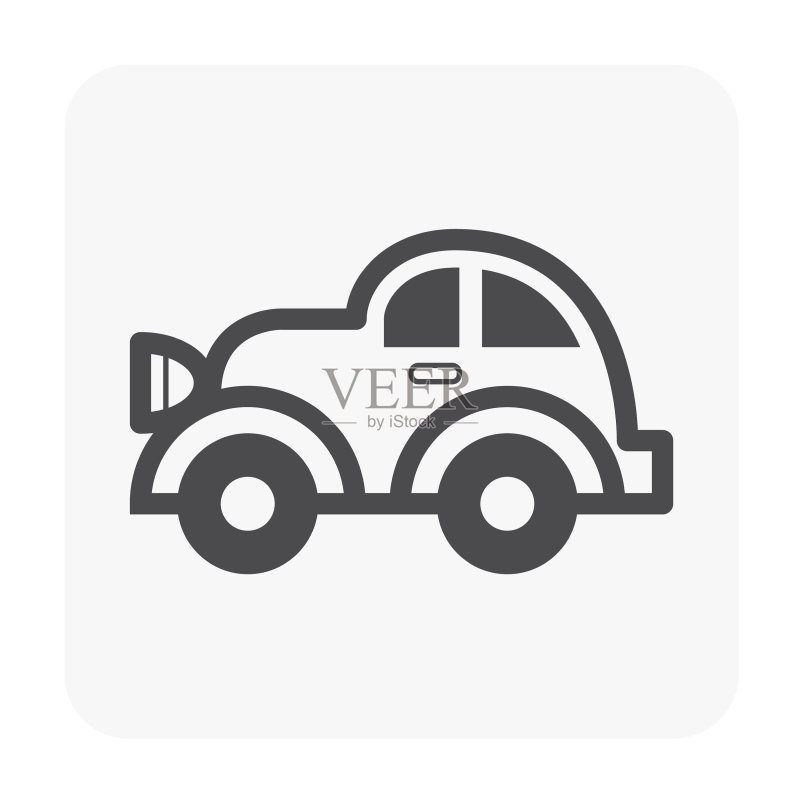 拖车图标黑图标素材
