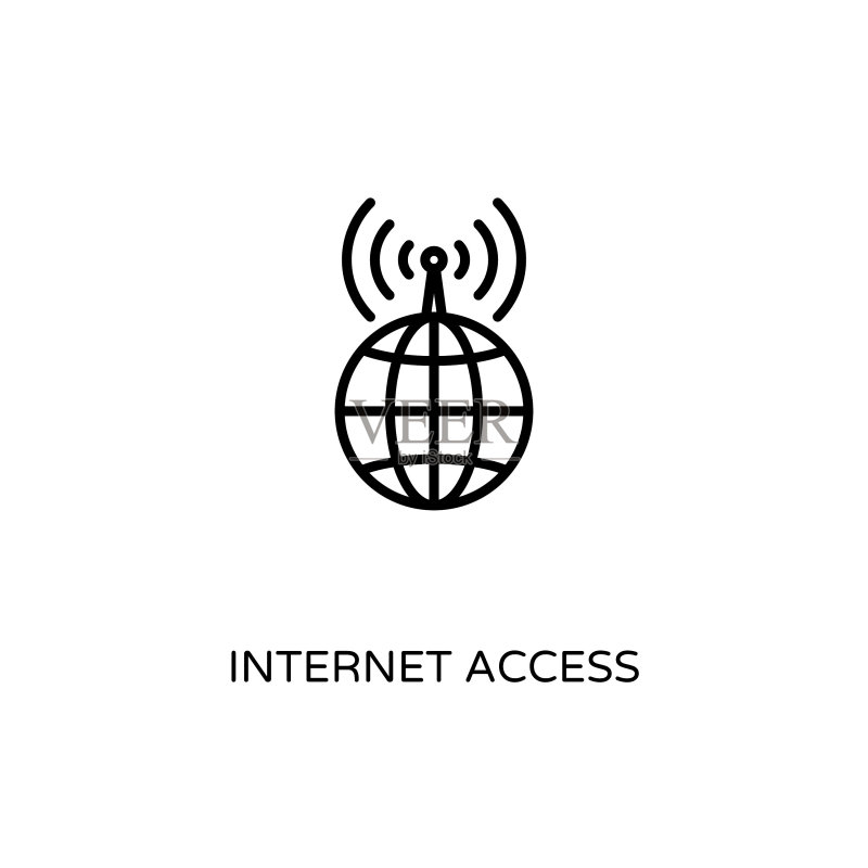 矢量互联网接入图标标志图标素材