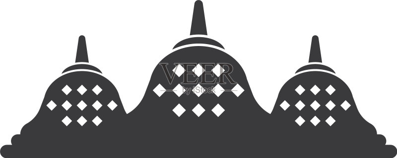 佛塔寺庙标志图标素材