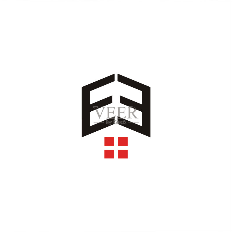 字母E或E标志设计模板图标素材