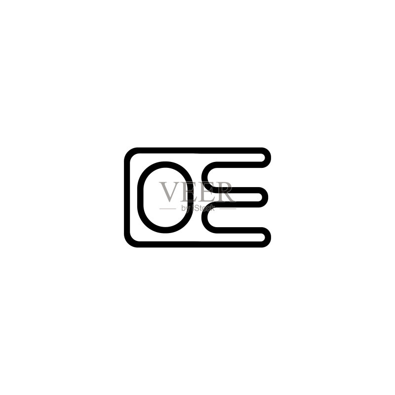 EO或OE字母标志设计模板图标素材