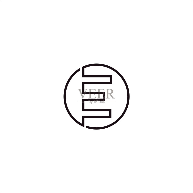 EO或OE字母标志设计模板图标素材