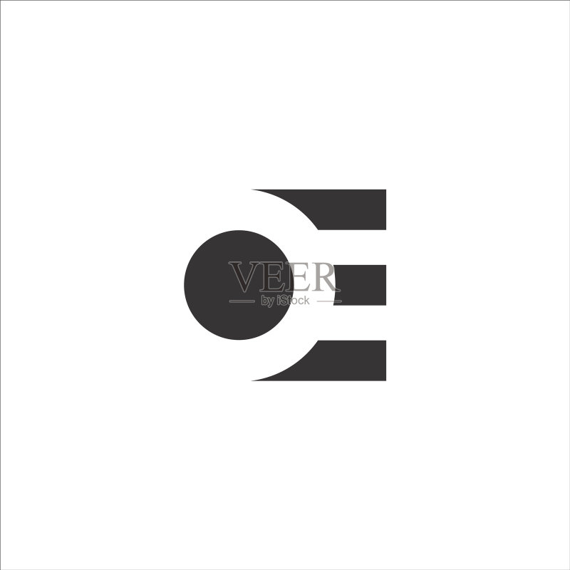 EO或OE字母标志设计模板图标素材