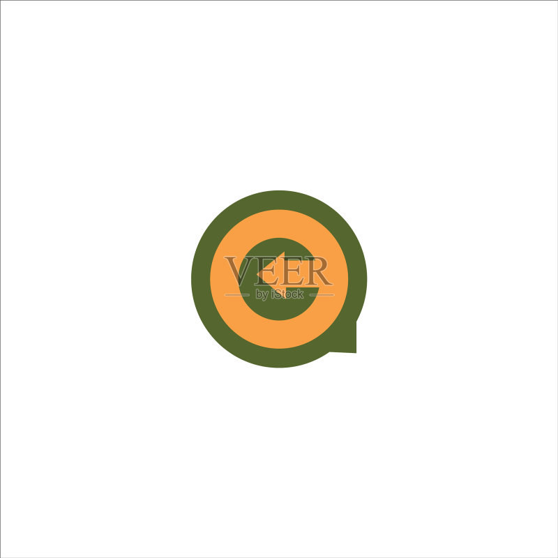 首字母EQ或QE标志设计模板图标素材