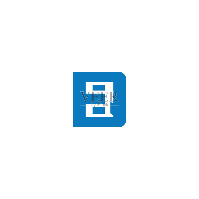 首字母EQ或QE标志设计模板图标素材