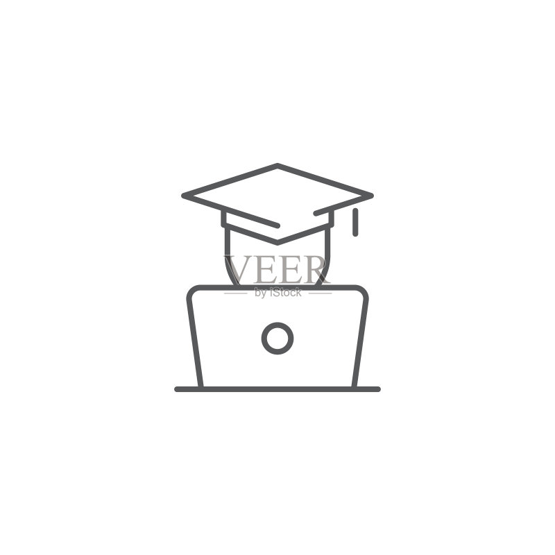 学生用笔记本电脑学习图标符号图标素材