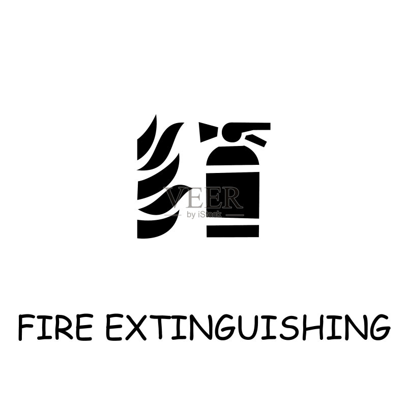 灭火扁平图标图标素材