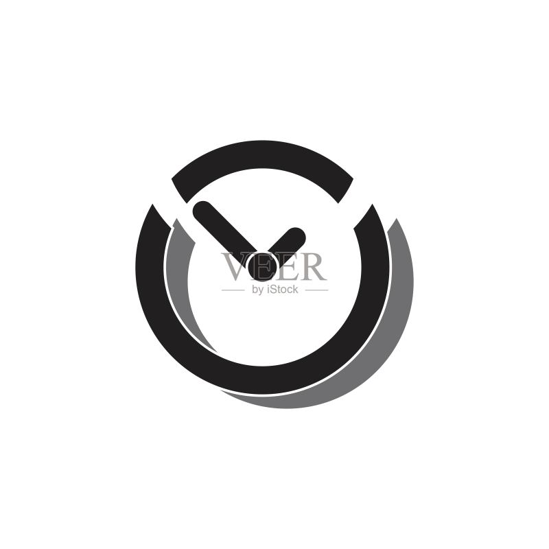 时钟logo图标矢量图图标素材