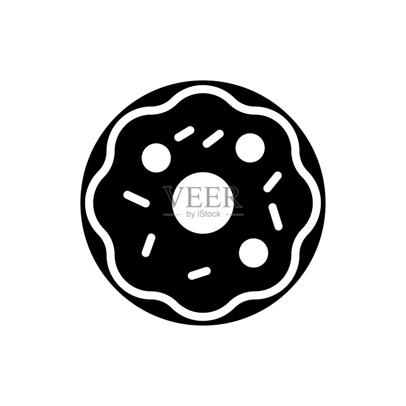 甜甜圈图标矢量图设计图标素材