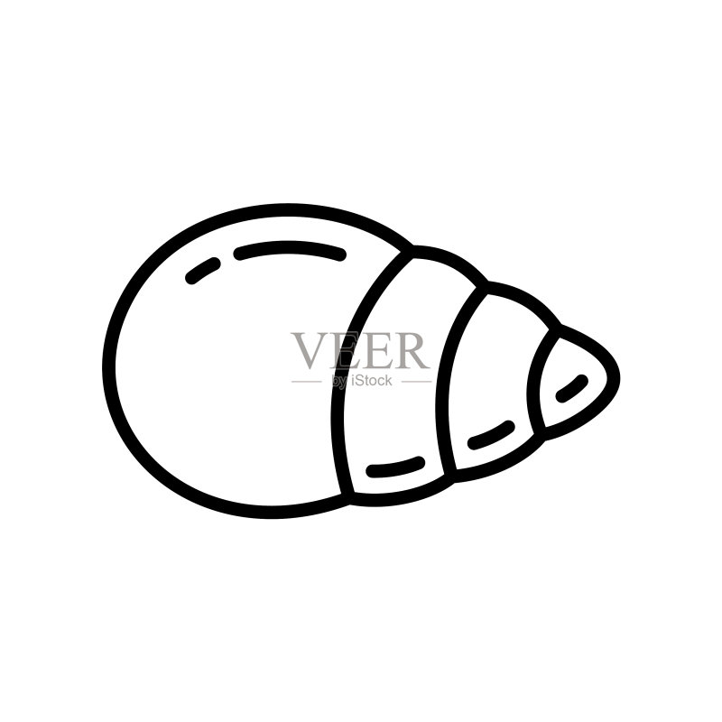 海螺图标线性logo黑色图标素材