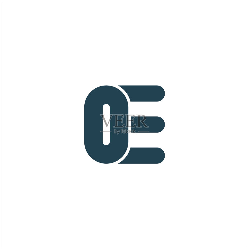 EO或OE字母标志设计模板图标素材