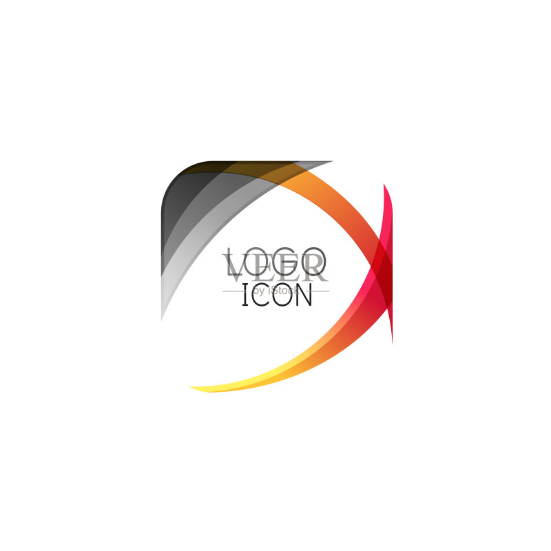 商业时尚几何方形Logo设计图标素材