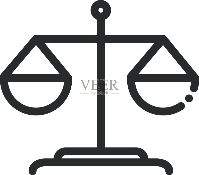 天平实验室科学研究线条图标素材