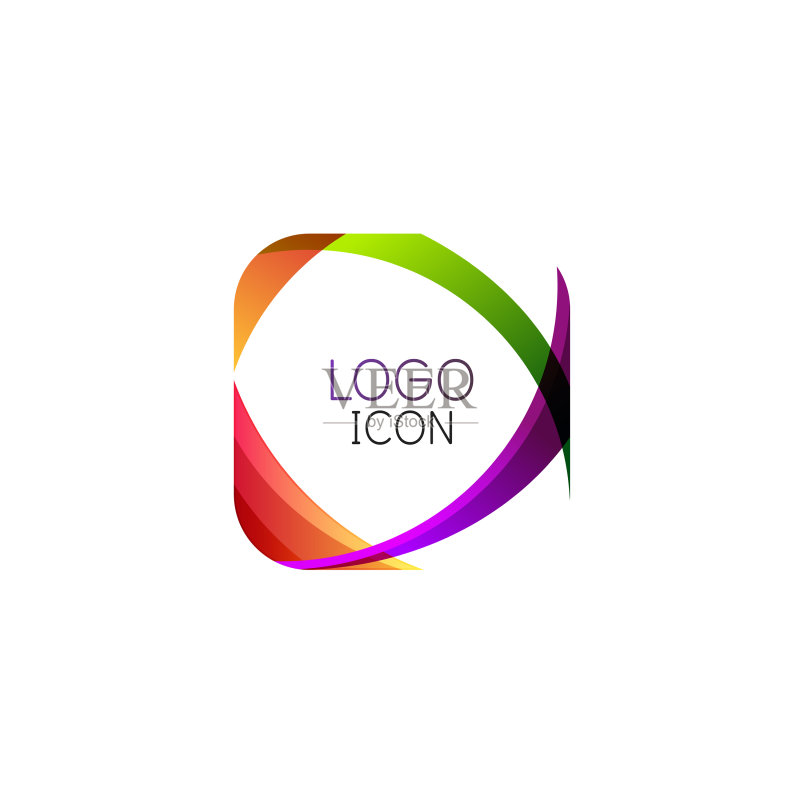商业时尚几何方形Logo设计图标素材