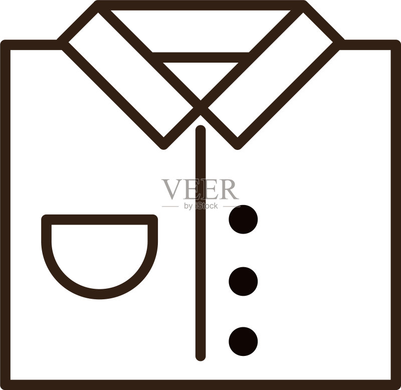 衬衫服装礼品庆典线条风格图标图标素材