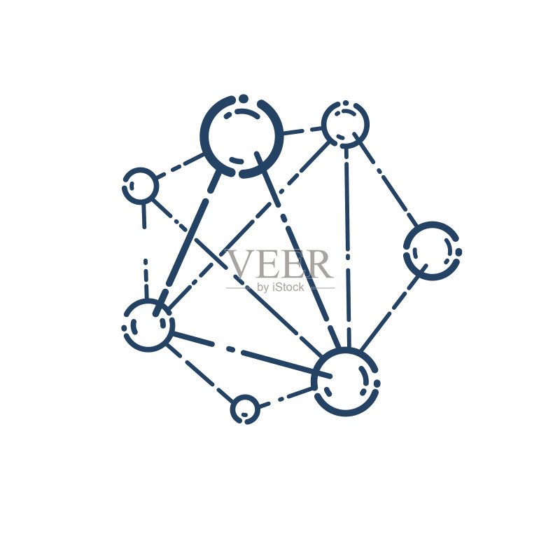 分子线性图标科学化学图标素材