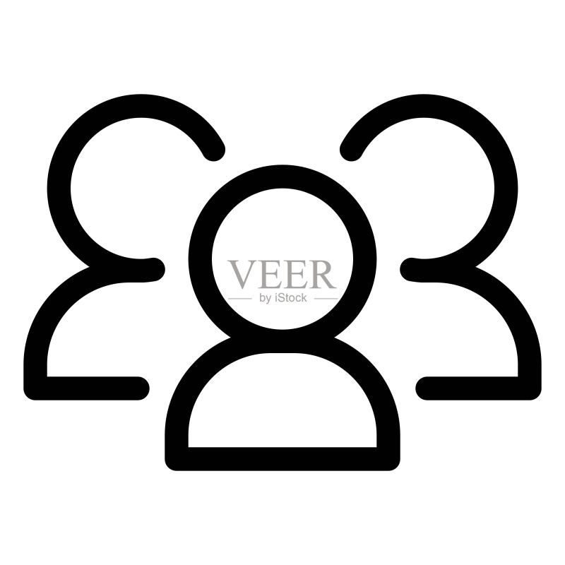 社交媒体群组用户图标图标素材