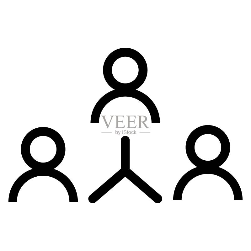 社交网络图标:人际网络连接图标图标素材