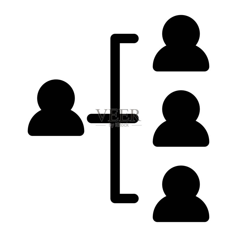 社交网络图标:人际网络连接图标图标素材