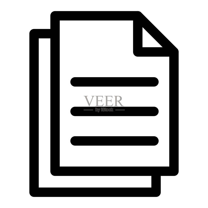 线条风格文档图标图标素材