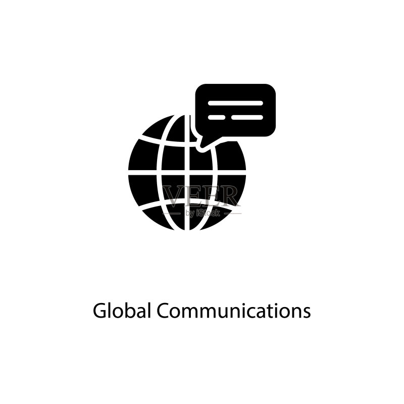矢量全球通信图标Logo图标素材