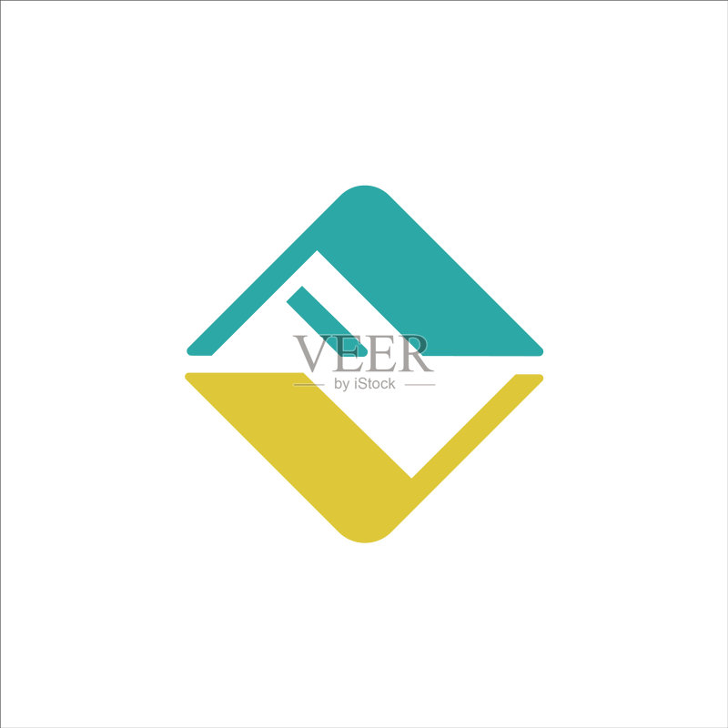 首字母FV或VF logo设计模板图标素材