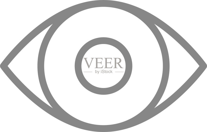 人眼线条图标:视觉系统图标素材