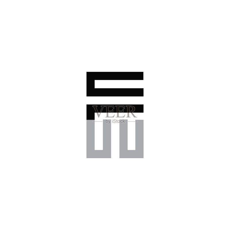 首字母FW或WF标志设计模板图标素材