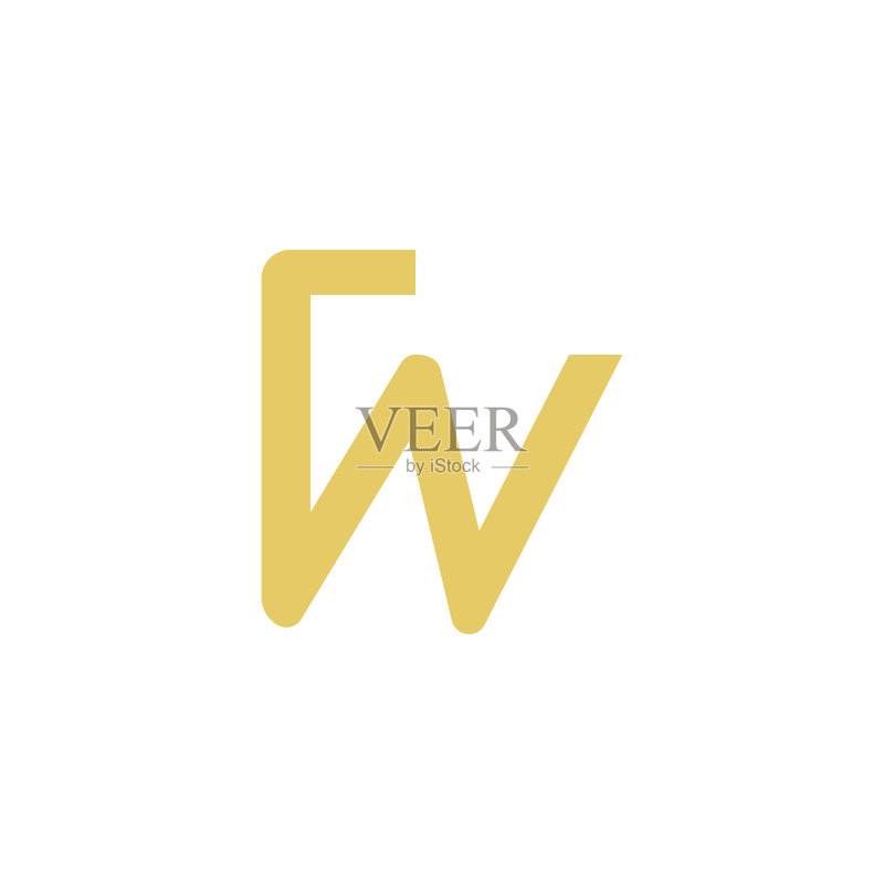 首字母FW或WF标志设计模板图标素材