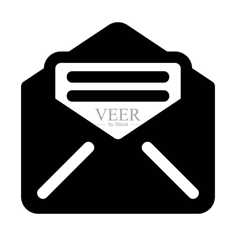 信件电子邮件信封图标,阅读邮件商务沟通图标素材