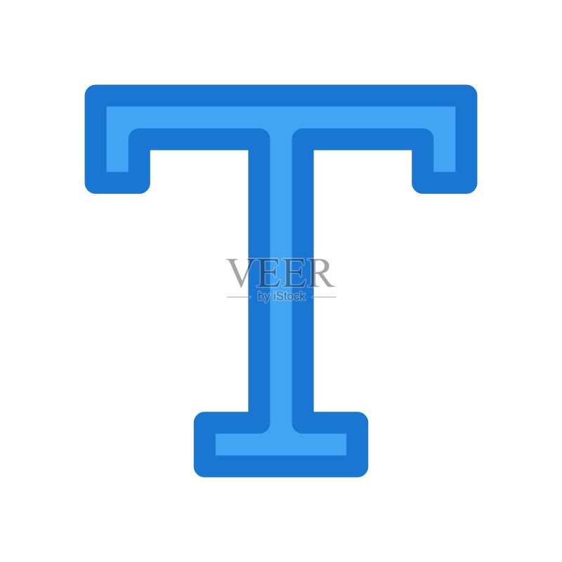 字体矢量图标,在白色背景上图标素材