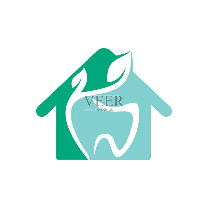 牙科房屋logo设计图标素材