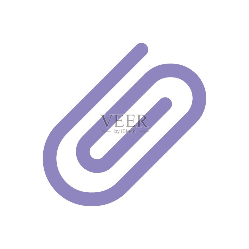 回形针图标,附加文件图标,办公文具符号图标素材
