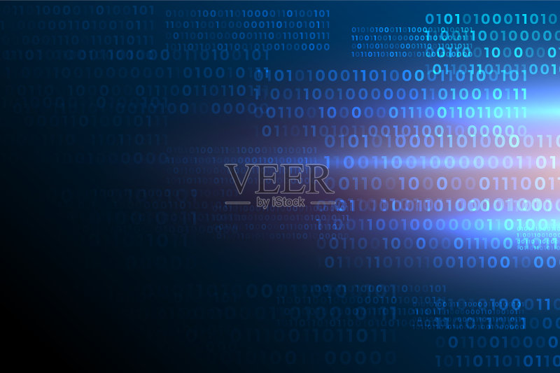 未来的二进制代码数字数据正版插画素材