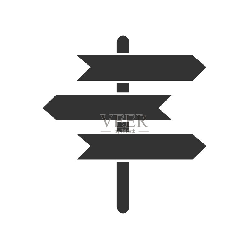 黑色路标图标图标素材