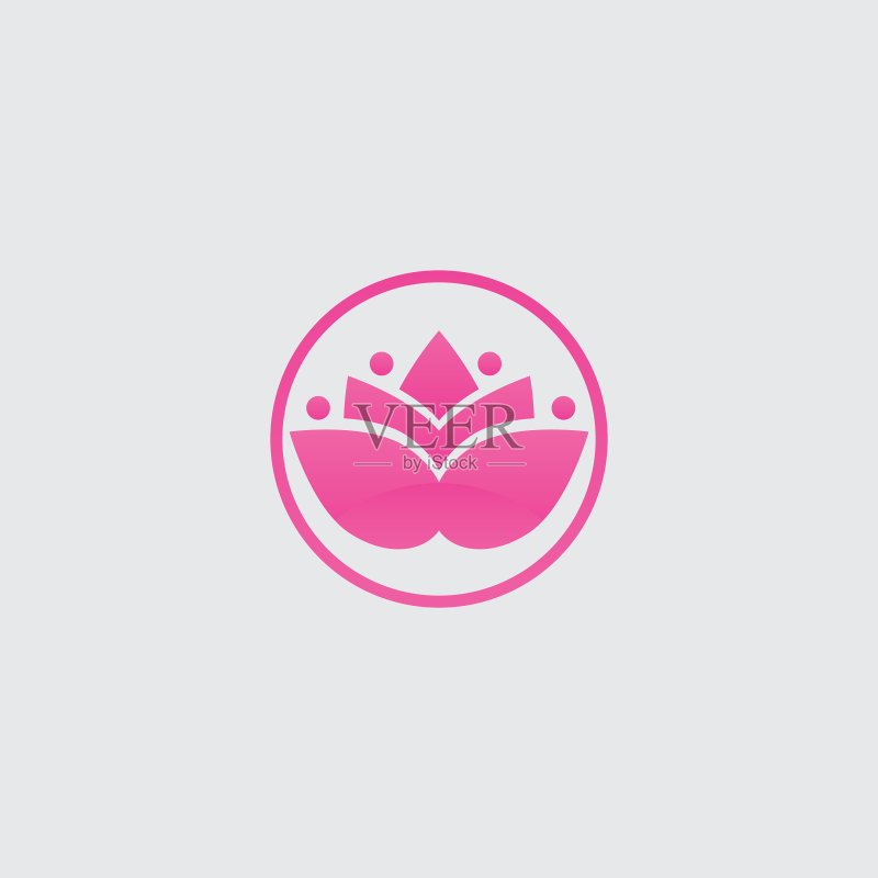 莲花标志和符号图标素材
