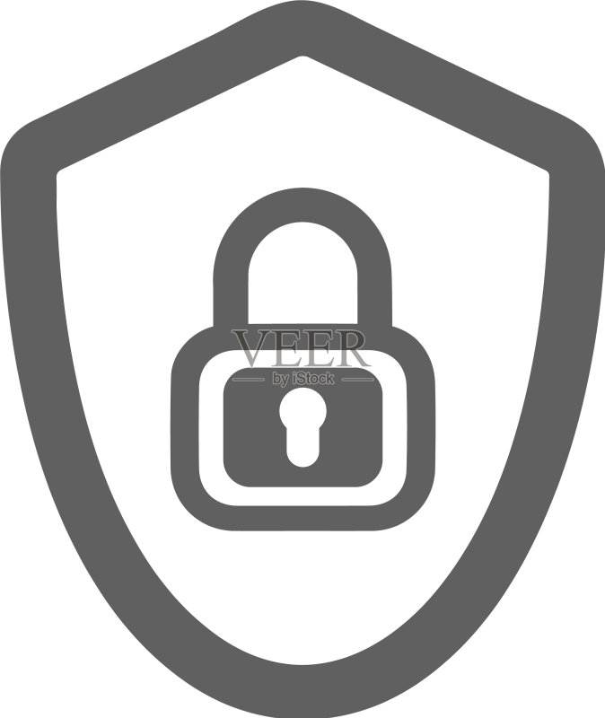 灰色保护盾安全图标图标素材