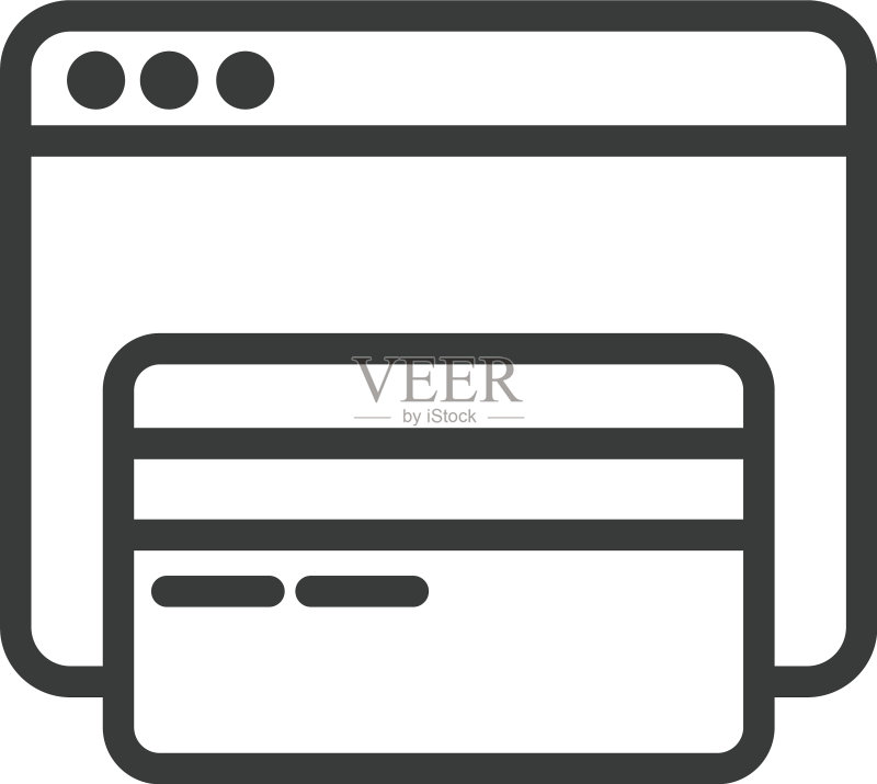 网页模板风格的信用卡图标素材