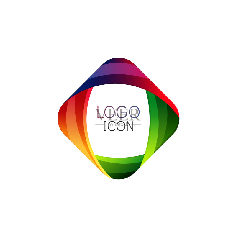 商业时尚几何方形Logo设计图标素材