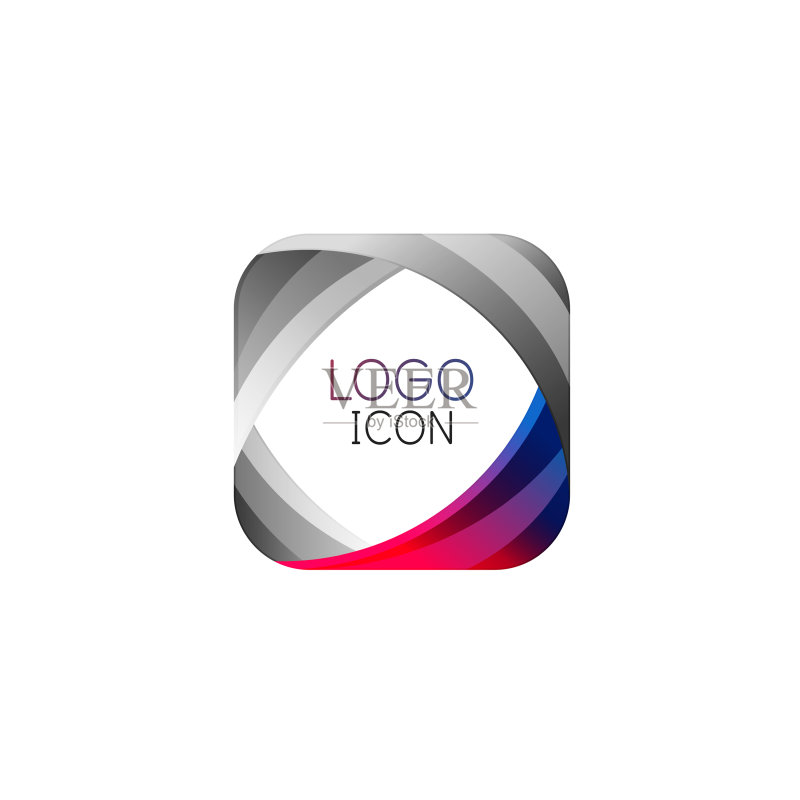 商业时尚几何方形Logo设计图标素材